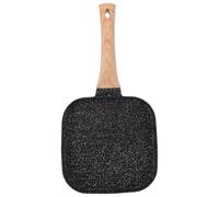 RUNROTOO Poêle à griller carrée de 18 cm (7 pouces) antiadhésive, idéale pour la cuisson des œufs, des omelettes et plus Batterie de cuisine pour la maison, les barbecues et les rôtissages.