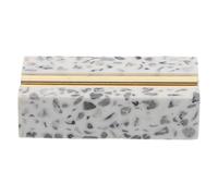 RUNROTOO Porte-Cartes de Visite de Bureau - Porte-étiquettes de Table Moderne en résine avec Socle - Présentoir à menus et -étiquettes de Bureau à Motif marbre pour Marque-Places, Cartes de