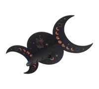 RUNROTOO Présentoir Mural en Bois Foncé Style Bohème Élégant Support Cristal Stable pour Décoration Murale Lune, pour Bureau ou Fêtes