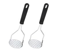RUNROTOO Presse-purée en Acier Inoxydable 2pcs pour Fruits et Légumes, Outil Portable pour Purée Quotidienne et Camping, Accessoire la Cuisine Solide en Acier Inoxydable et Pp