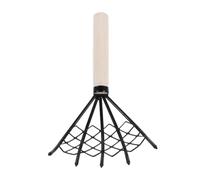 RUNROTOO Râteau à Griffes en Acier au Carbone Portable et Léger pour Creuser Palourdes et Coquillages la Plage, Manche en Bois 26x12,5 Cm pour Accessoires de Plage