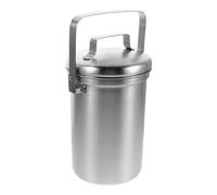 RUNROTOO Seau à Compost de Comptoir en Acier Inoxydable 3l avec Couvercle Encastré et Poignée, Design Moderne pour Compostage Facile et Gain de Place Cuisine Intérieure