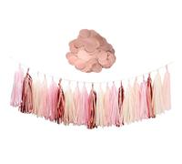 RUNROTOO Set de Confettis en Papier Colorés Matériel DIY Guirlande de Pompons Élégant et Romantique pour Décoration de Mariage et Fêtes pour Showers