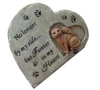 RUNROTOO Statuette Jardin en Résine et Chat pour Commémorative Sépulture | Pierre Souvenir, Figurine Délicate à Poser, Respect aux Animaux Absents