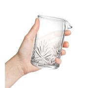 RUNROTOO Verre à Mélanger 700ml en Verre Design Sculpté, Bord Lisse et Anti-débordement, Stable Cocktails et Bars à Domicile