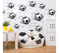 Runtoo Stickers Muraux Football 3D Effet Autocollant Mural Sport Deco Stickers Salon Chambre Enfants Bébé Décoration
