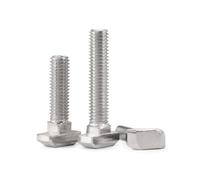 Runxingfu M5/6/8 Boulons à Rainure en T Acier au Carbone Goujon à Enfoncer Boulon Coulissant Vis en T Tête Marteau Vis à Tête Marteau pour Séries 20/30/40/45 Profilé en Aluminium