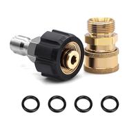RUNYU Adaptateurs de Nettoyeur Haute Pression M22 3/8" Quick Connect pour Raccord de Pistolet de Pulvérisation, Filetage Intérieur M22 14 mm Vers Filetage Extérieur, Raccord Rapide 5000 PSI