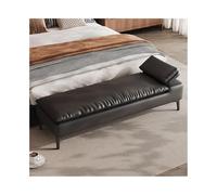 RUNZE765Z Décoratif Bedroom Bedside Stool High-End Couch Clothes Bench | Banc long for vestiaire, canapé, banc de salon(Noir)
