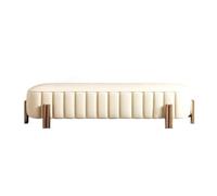 RUNZE765Z Décoratif Leather Bed End Stool High-End | Banc à chaussures simple et long, tabouret de canapé(Grand)