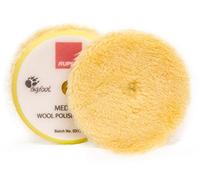 Rupes Bigfoot Lot de 2 tampons en laine jaune Medium 80/90 mm pour LHR75e