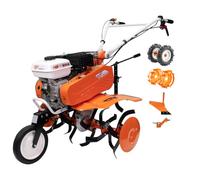 RURIS 7000FR ACC2 Motobineuse 7CV 212cc 56-83 cm Charrue Roues Buttoir | Livré avec buteuse, soc de charrue et roues métalliques pour un usage agricole complet