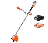 RURIS Débroussailleuse à Batterie 3024e - Moteur sans Balais, Largeur de Coupe 300 mm (Fil) / 255 mm (Lame), Poignées Ergonomiques, Batterie 20V Li-ION 4Ah et Chargeur Inclus