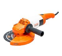RURIS Meuleuse d’angle électrique RA2400S 2400W, disque 230 mm, Soft Start, poignée soft grip réglable, outil puissant pour coupe et meulage métal, béton, pierre, bois