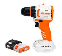 RURIS RMX1240 Perceuse Visseuse Sans Fil Brushless 20V 2Ah Chargeur | Moteur sans Balais 2 Vitesses 21 Couples Mandrin 0-10 mm LED + Kit Batterie 20V 2Ah et Chargeur Inclus