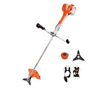 RURIS Rr460C, Débroussailleuse, 3Ch, Bobine Coupe File Professionelle, Suport Guidon avec Amortisage des Vibrations, Disque Triple, Harnais de Sécurité Ergonomique, Orange