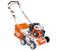 RURIS RXH909 Scarificateur Aerateur Thermique 212 cc 5,5 CV Bac 40 L | 4 Temps Moteur 212 cc 5.5 CV 3400 tr/min Largeur 400 mm Bac 40 L Cuve 3.6 L Carter en Fer
