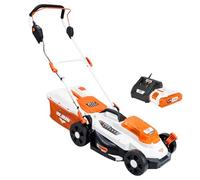 RURIS RXI3324e Tondeuse sans Fil 33 cm 25-75 mm 3en1 20V 4Ah Chargeur | Silencieuse et légère, elle tond jusqu'à 300 m² avec batterie 20V/4Ah incluse