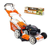RURIS Tondeuse à Gazon Thermique RX444S, Moteur Honda 4,6 CV, 510 mm, Sac 65 L, 5 Fonctions : Ramassage, Éjection Arrière et Latérale, Mulching, Autonettoyage, Autopropulsée, Kit Inclus