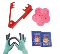 Rurunklee Nettoyant d'épines pour roses, décapant d'épines de feuilles de - Outil de décapage professionnel pour l'élimination des épines - Ensembles d'outils de jardin avec gants de jardin,