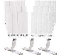 Rusoz Accroche Tableau Sans Percer, 12 Paires (24 Bandes) Scratch Autocollant Double Face 20mm x 90mm Languette Accroche Tableau Attache Cadre Adhésif pour Accrocher des Cadres et des Décos de Noël