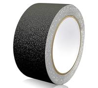 Rusoz Bande Antidérapante Escalier Adhésive 5cm x 5m, Ruban Adhésif Noir Antidérapant, Antiderapante pour Marches d'Escalier, Nez de Marche, Sécurité Domestique