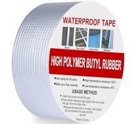 Rusoz Bande Etancheite Toiture 50mm x 5m, Ruban Étanchéité Toiture Fissure de Surface Ruban D'étanchéité en Butyle écart de rebord de fenêtre pour Réparer le Toit, Bitume, Correctifs Imperméables