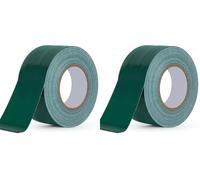 Rusoz Gaffer Vert De Réparation 50mm x 20m Ruban Adhésif Toilé Extra Fort Duct Tape Large d'étanchéité Imperméable en Tissu Coloré Pour Réparer, Consolider, Colmater, Connecter (Lot de 2)