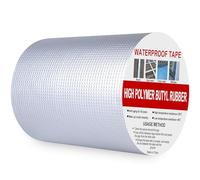 Rusoz Large Ruban Etancheite Toiture Butyle 150mm x 5m, Bande Etancheite Autocollante Fissure de Surface, Rouleau Bitume Toiture Écart pour Réparer le Toit, Bitume, Correctifs Imperméables