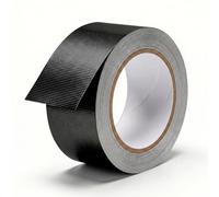 Rusoz Ruban en aluminium résistant à la déchirure Noir 50 mm x 20 m Ruban en aluminium auto-adhésif avec maille en fibre de verre, bande résistante à la chaleur, pare-vapeur pour isolation