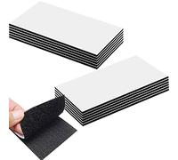 Rusoz Scratch Autocollant Double Face,12 Paires Bande Agrippantes Adhésives Noir Nylon Ruban Adhésif Double Face Extra Fort Rectangle 10×5cm Für DIY Vorhänge Und Fotorahmen