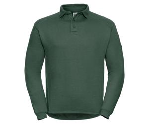 Russell Collection - Sweat-shirt pour homme, avec col, extra-résistant, travail LT5336 (4XL) (vert bouteille)