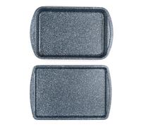 Russell Hobbs COMBO-5439 Nightfall Stone Antihaft-Backblech und Bräter, 38 cm, 2-teilig, Blauen