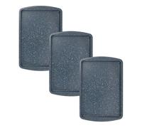 Russell Hobbs COMBO-8615A Nightfall Stone Lot de 3 plaques de cuisson anti-adhésives allant au four jusqu'à 220 °C - Plaque de cuisson pour biscuits, cookies et frites - En acier au carbone - Sans