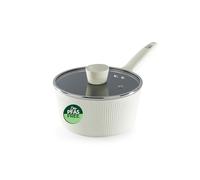 Russell Hobbs Côte Ceramic Casserole 18 cm - Corps en aluminium forgé avec revêtement antiadhésif sans PFAS, poignée soft-touch, couvercle en verre avec évent à vapeur, compatible induction