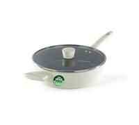 Russell Hobbs Côte Ceramic Sauteuse 28 cm - Revêtement antiadhésif sans PFAS, Corps en aluminium forgé, Poignées effet soft-touch, Couvercle en verre avec orifice vapeur, Compatible induction
