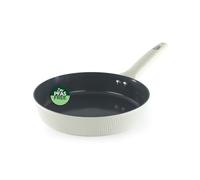 Russell Hobbs Cote Poêle à frire 24 cm - Poêle profonde antiadhésive en céramique, sans PFOA/PFAS, aluminium forgé, bords droits, manche soft-touch, compatible induction, facile à nettoyer, crème