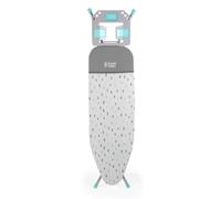 Russell Hobbs LA083234AQUA2FEU7 planche à repasser pliable - compact, 7 positions en hauteur, repose-fer réglable avec rangement de cintre, pieds antidérapants, léger, presse lisse, 115 x 33 cm