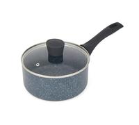 Russell Hobbs RH00845EU Nightfall Stone 18cm Casserole Antiadhésive avec Couvercle en Verre Trempé et évent de vapeur, Casseroles à Soup en Aluminium Pressé, Sans PFOA, Induction/va au lave-vaisselle