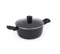Russell Hobbs RH03265EU7 Verde Thermocollar 24 cm Casserole avec Couvercle - Revêtement Antiadhésif en Céramique, sans Pfas, Pot à Soupe Corps en Aluminium Recy vec Indicateur de Température
