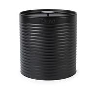 Russell Hobbs Ribbed Poubelle à Pain - Boîte à pain en métal, grande boîte de cuisine, rangement/organisation du comptoir, acier durable, couvercle à tirette, facile à nettoyer, noir