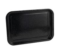 Russell Hobbs Romano Vitreous Enamel Plaque de Cuisson 36 cm, Plaque à Rôtir et Pâtisserie Rectangulaire, Passe au four jusqu'à 230°C, Plat en Acier Avec Couverture Émaillé, Noir, CW11471