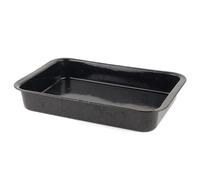 Russell Hobbs Romano Vitreous Enamel Plat à Rôtir, Plaque à Four Rectangulaire, En Émail Vitreux, 36 cm, Résistant au Four Jusqu'à 230°C/Thermostat 8, Pour Viande/Gratin/Legumes, Noir