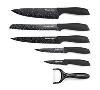 Russell Hobbs Set couteaux et éplucheur Black Marble, 6 pièces