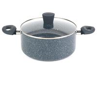 Russell Hobbs Wok, casserole à manche, sauteuse ou casserole, Aluminium Nightfall Collection Blue Marble (faitout, 24 cm)