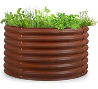 Rust Grow potager surélevé de jardin finition rouille en tôle d'acier galvanisée