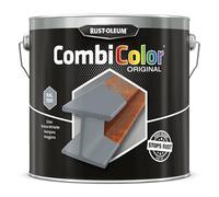 Rust-Oleum CombiColor® Original Couche de finition, Peinture monocouche pour protection des métaux (Pot 2.5L, Gris RAL7001)