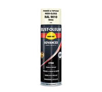 Rust-Oleum Hard Hat Advanced (2792) - Primaire & Top Coat - Brillant - Blanc pur (RAL 9010) - 500 ml