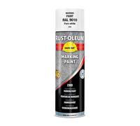 Rust-Oleum Hard Hat Peinture de Marquage en Aérosol, Peinture industrielle à séchage rapide pour un marquage au sol sur toutes les surfaces, 500ml (Blanc RAL9010)