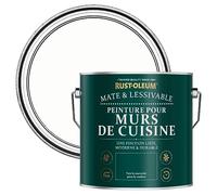 Rust-Oleum Peinture Blanche Lessivable pour Murs de Cuisine, Finition Mate - Craie Blanche 2.5L